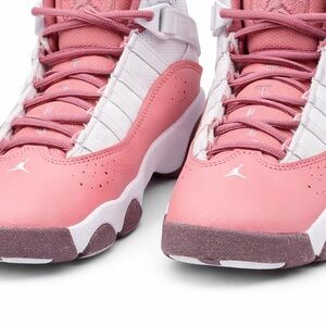 NWOT Jordan 6 Rings GS Coral Chalk Pink White Youth 2.5Y